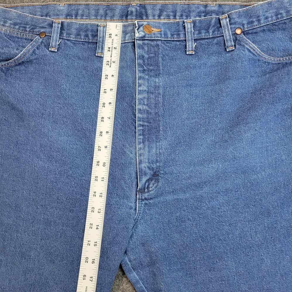 Wrangler Jeans 46x34 Blue Cowboy Straight Leg Americana Western Rodeo Country - Picture 8 of 11